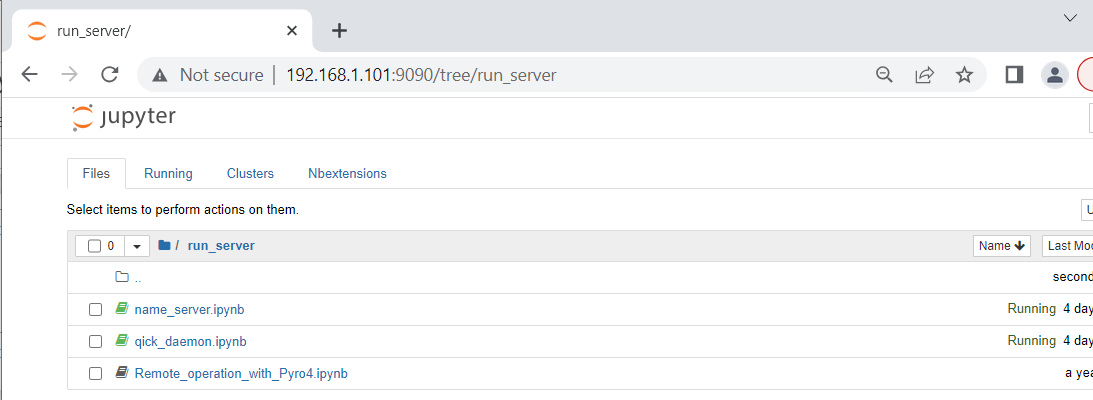 Initial view of Jupyter Hub